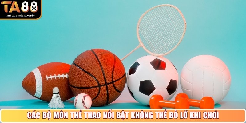 Các bộ môn thể thao nổi bật không thể bỏ lỡ khi chơi