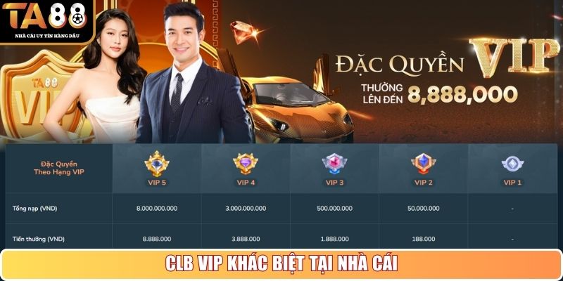 CLB VIP khác biệt tại nhà cái